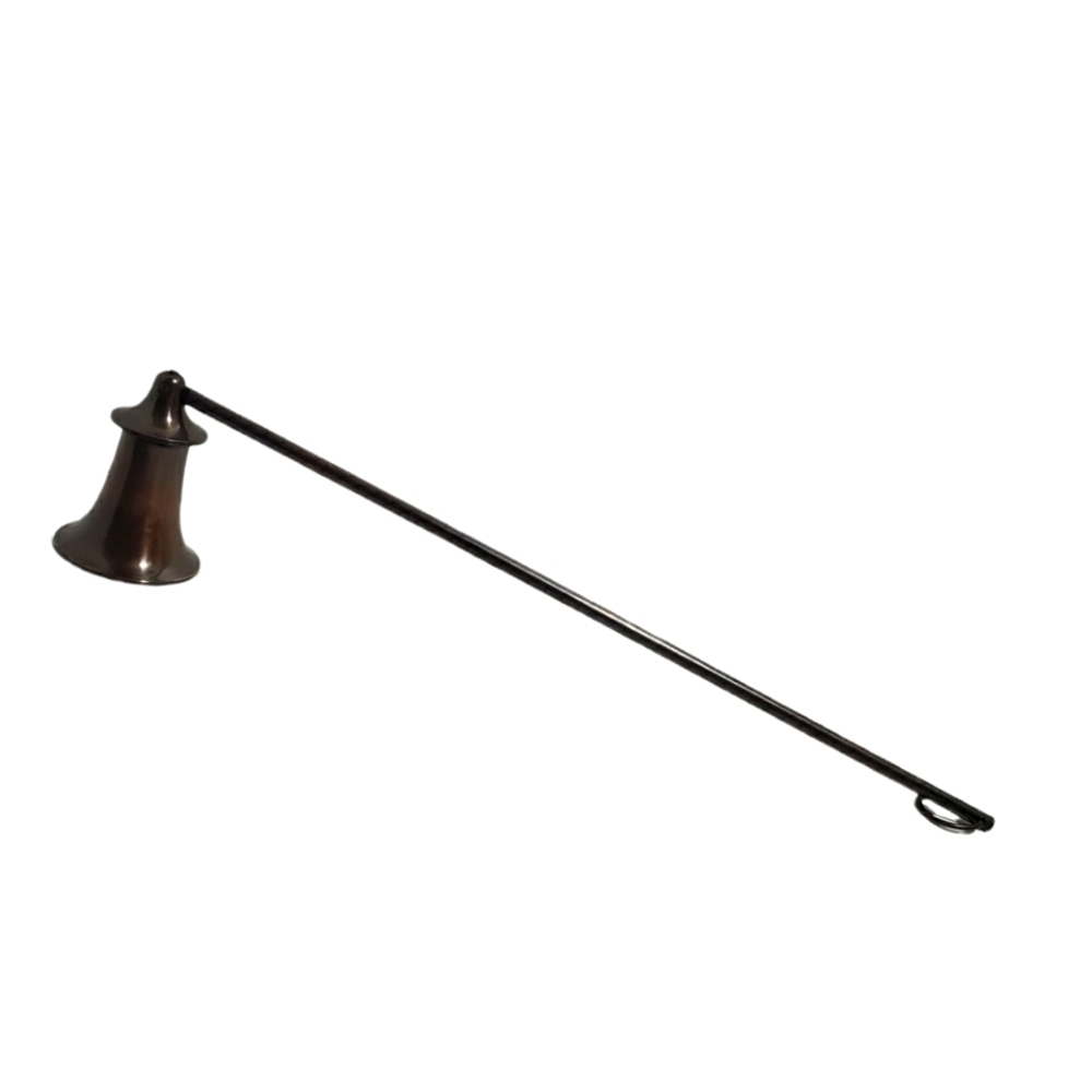 Vintage antique finish dark Metal candle snuffer Long handle